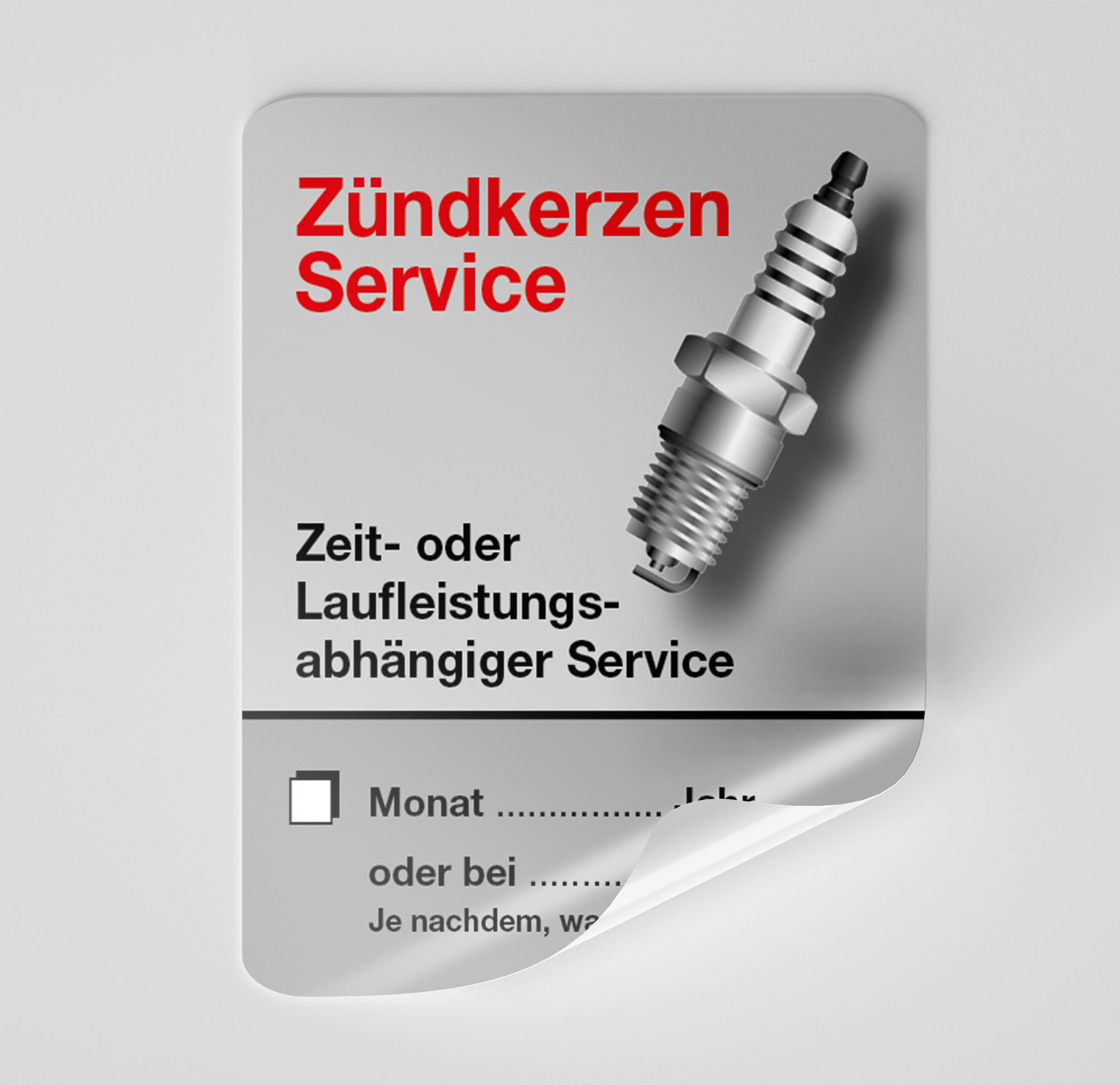 KFZ-Zündkerzen-Aufkleber Dunkel-Grau 200 Stück Blanko