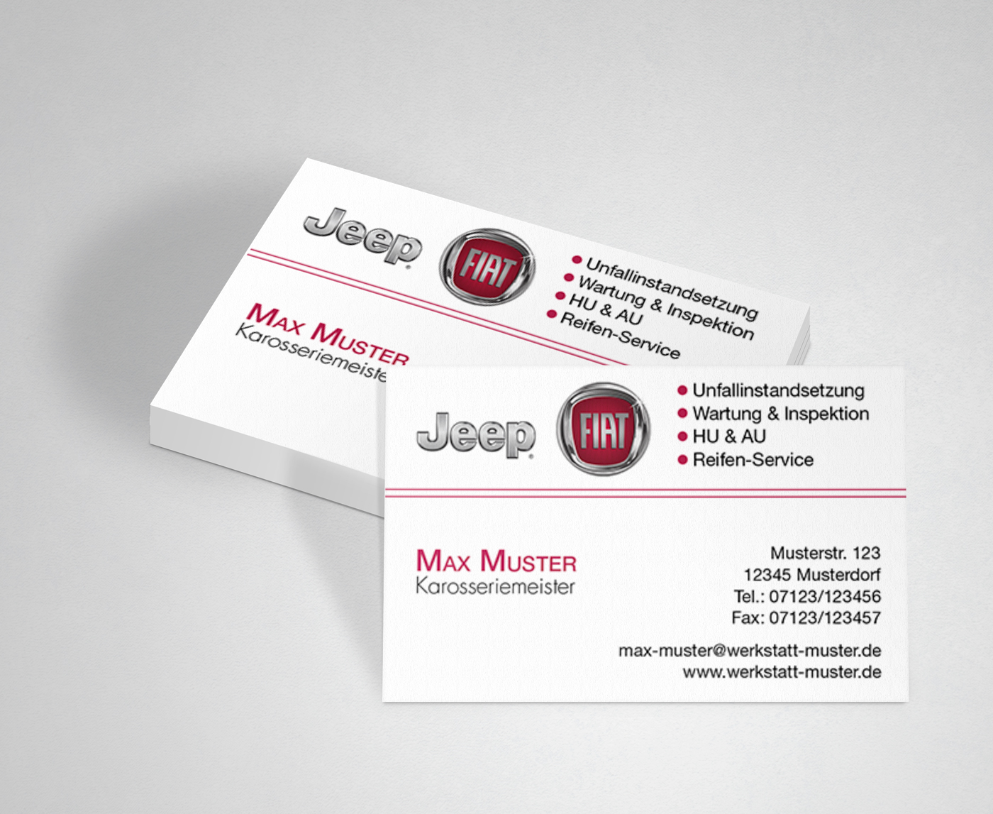 Visitenkarten KFZ Werkstatt Autohaus