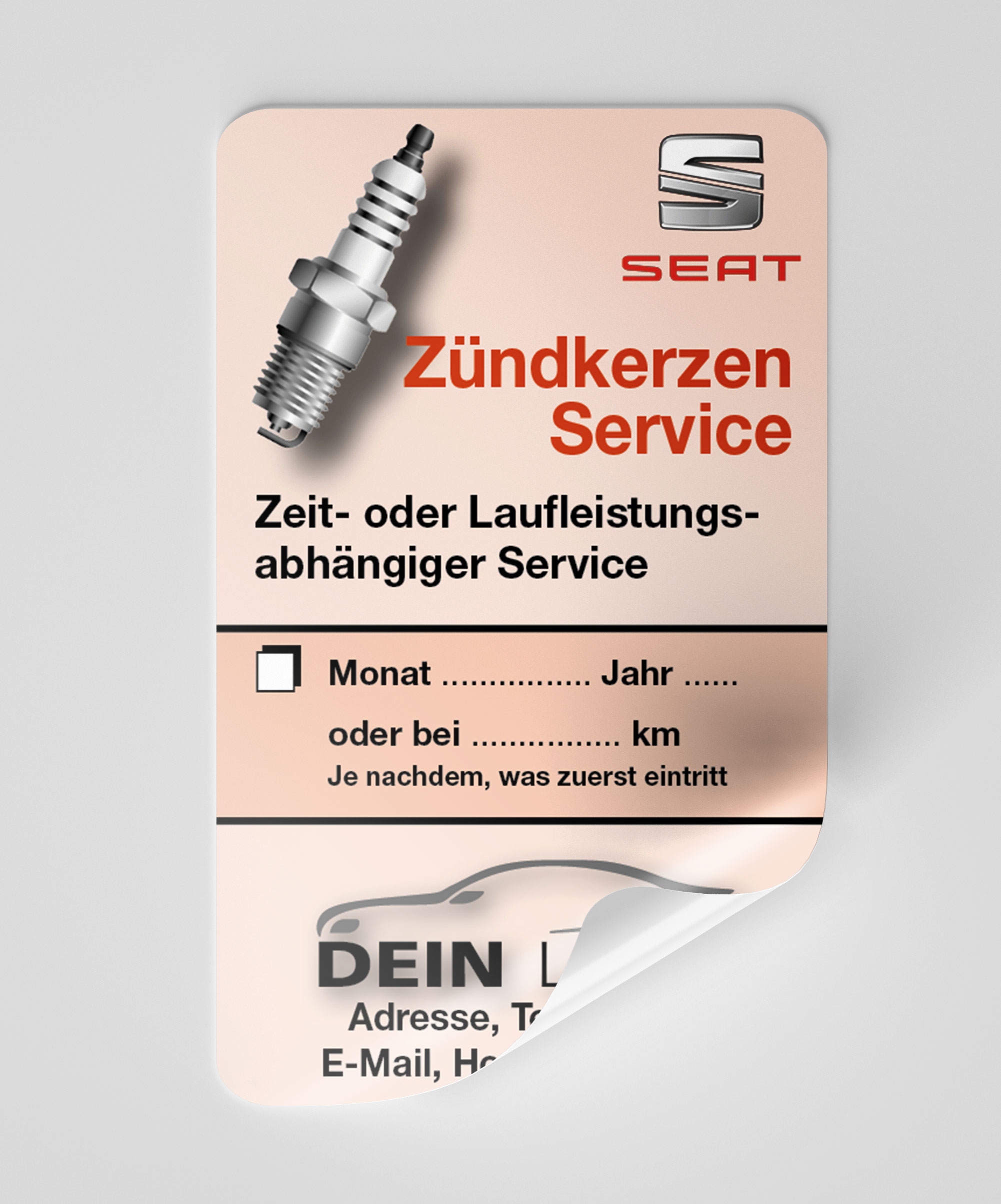 KFZ-Zündkerzen-Aufkleber Rot 200 Stück Markenlogo & Firmenlogo