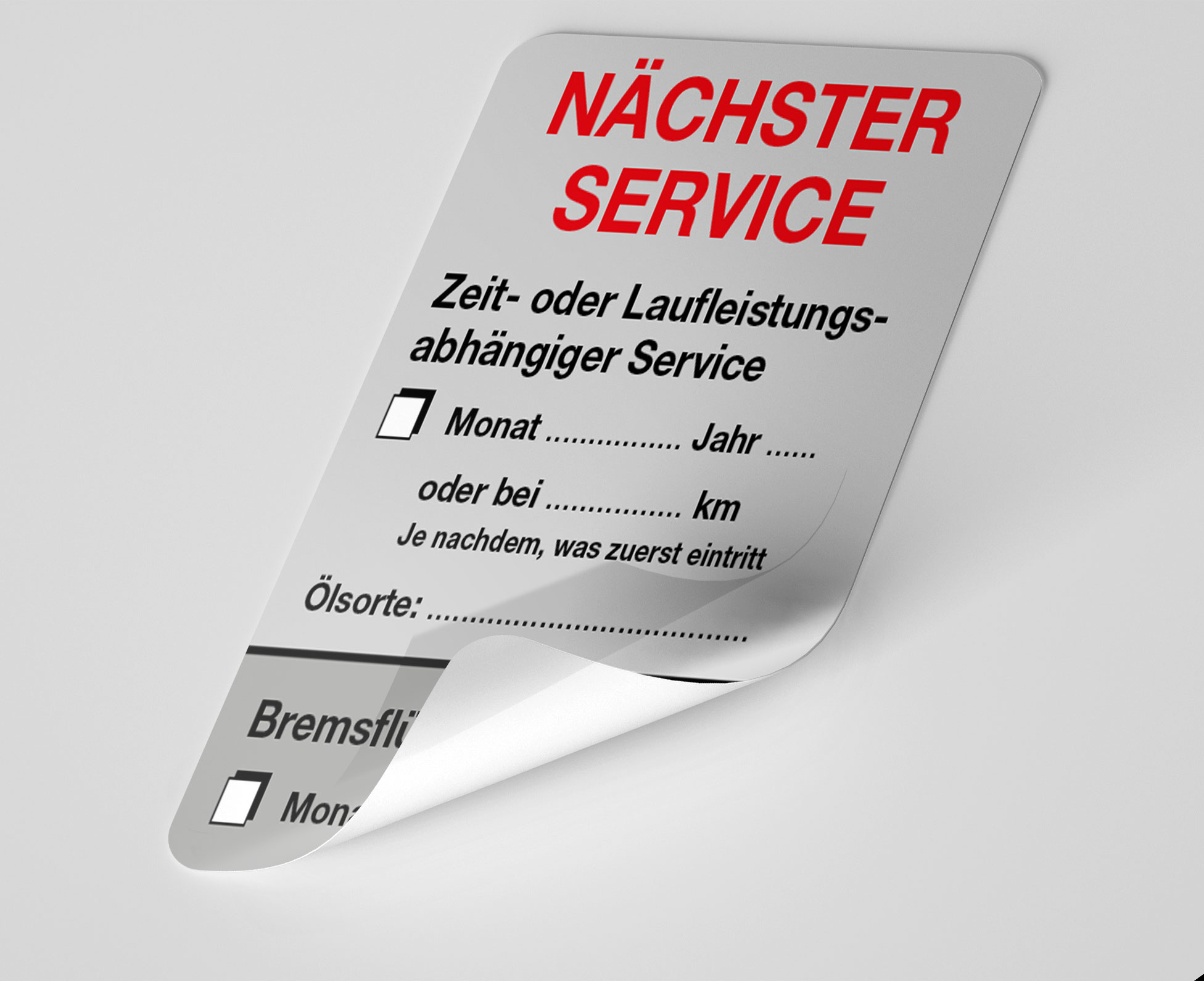 KFZ-Service-Aufkleber Dunkel-Grau 200 Stück Blanko