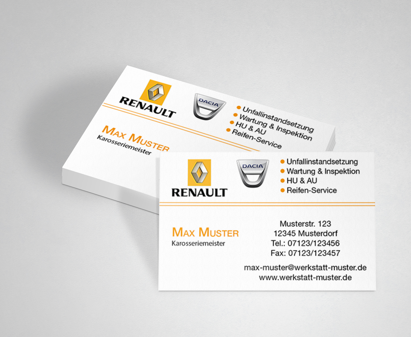Visitenkarten KFZ Werkstatt Autohaus