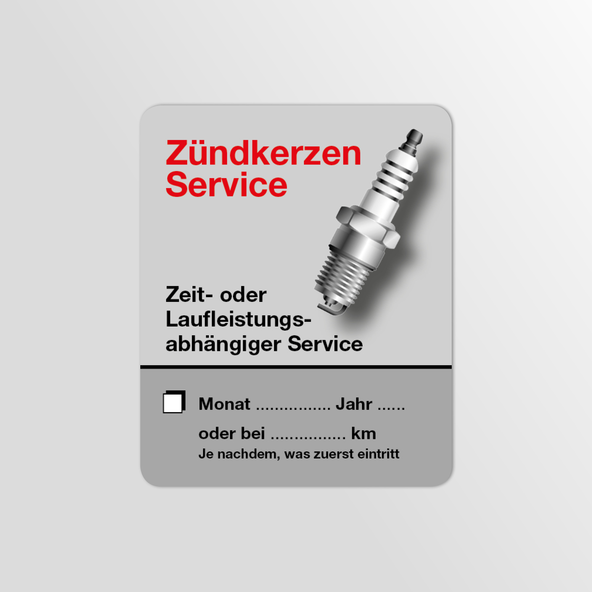 KFZ-Zündkerzen-Aufkleber Dunkel-Grau 200 Stück Blanko