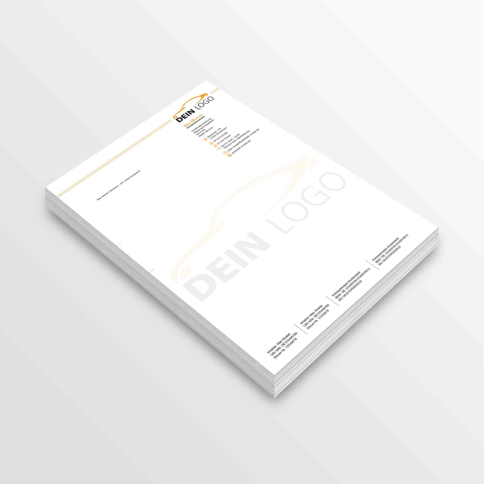 Briefpapier - Briefbögen Variante 3