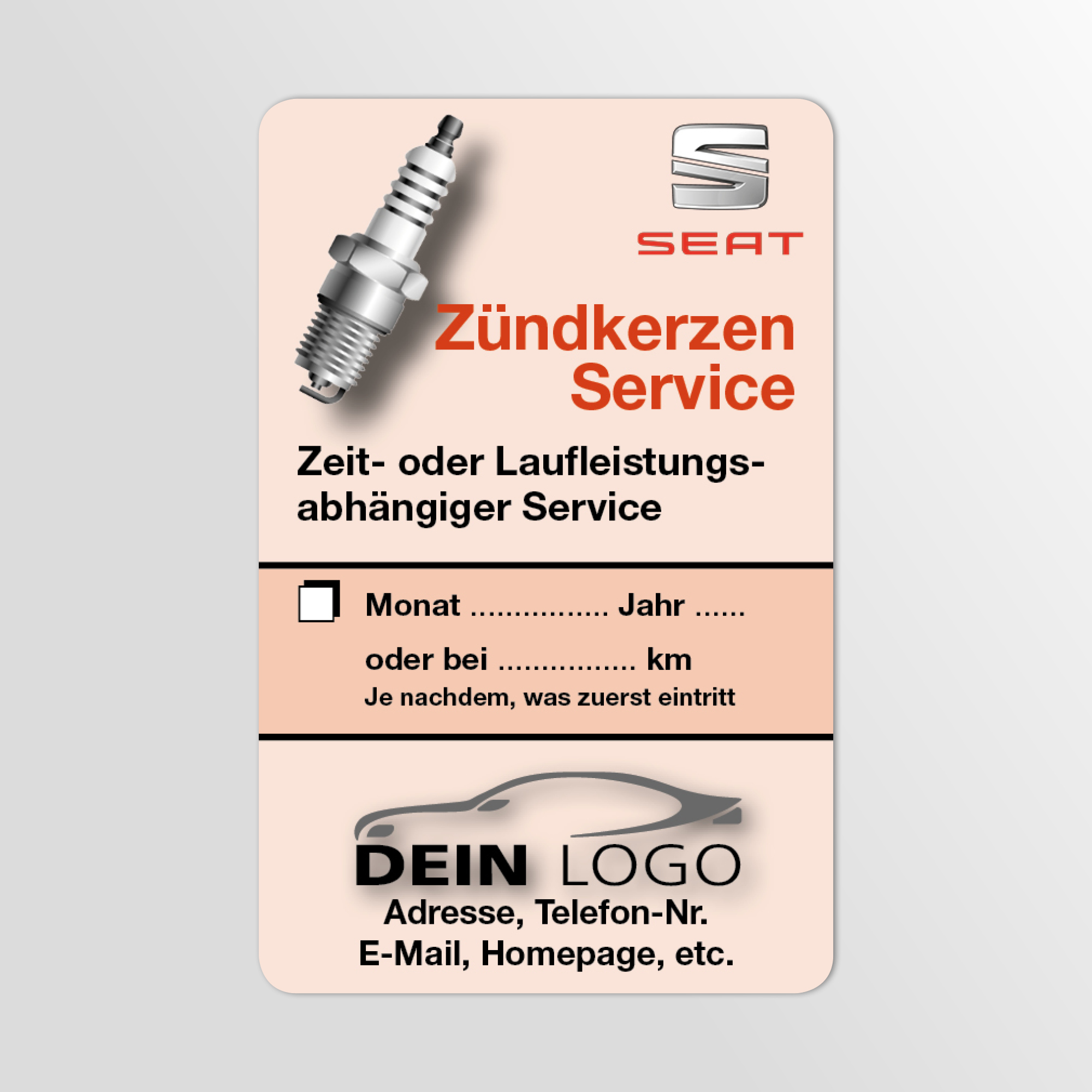 KFZ-Zündkerzen-Aufkleber Rot 200 Stück Markenlogo & Firmenlogo