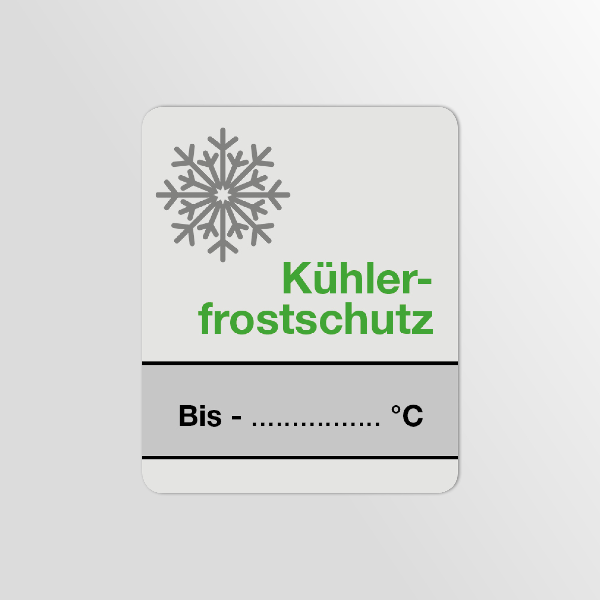 KFZ-Ku¨hlerfrostschutz-Aufkleber Grau 75 Stück Blanko