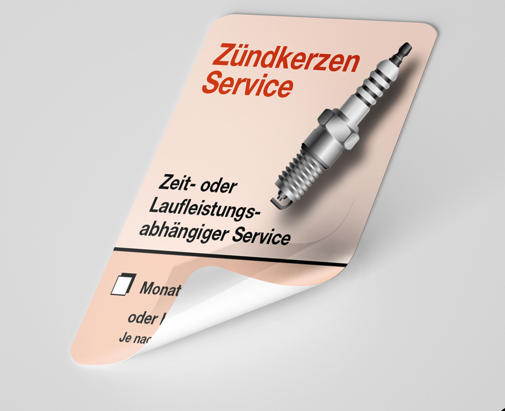 KFZ-Zündkerzen-Aufkleber Rot 150 Stück Blanko