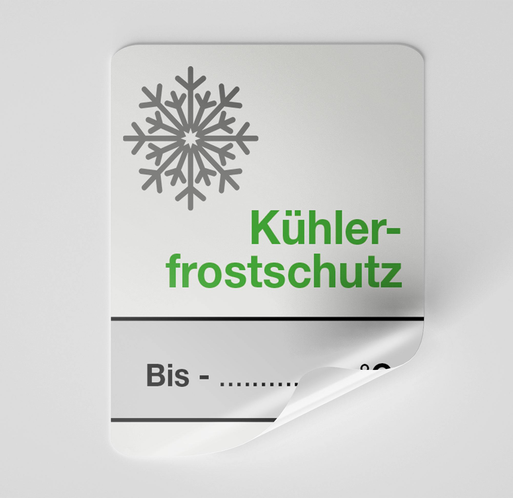KFZ-Ku¨hlerfrostschutz-Aufkleber Grau 75 Stück Blanko