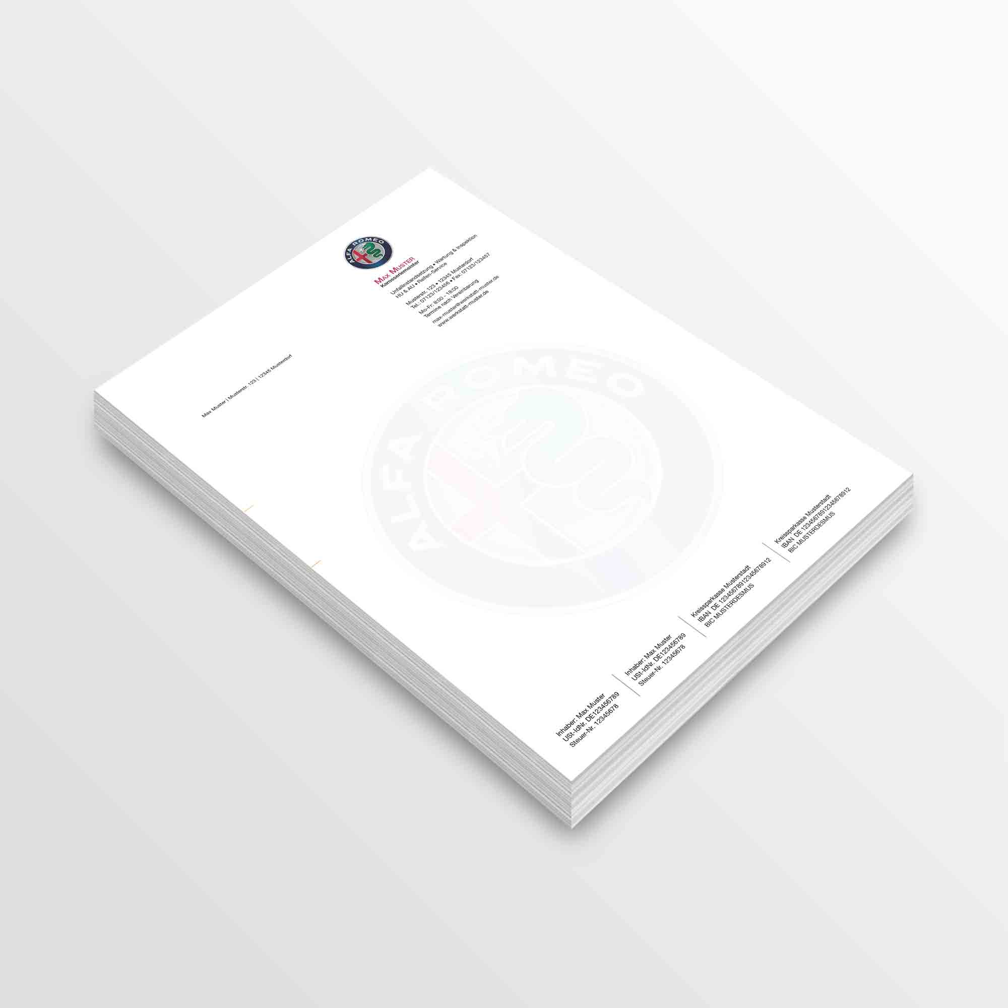 Briefpapier - Briefbögen Variante 8