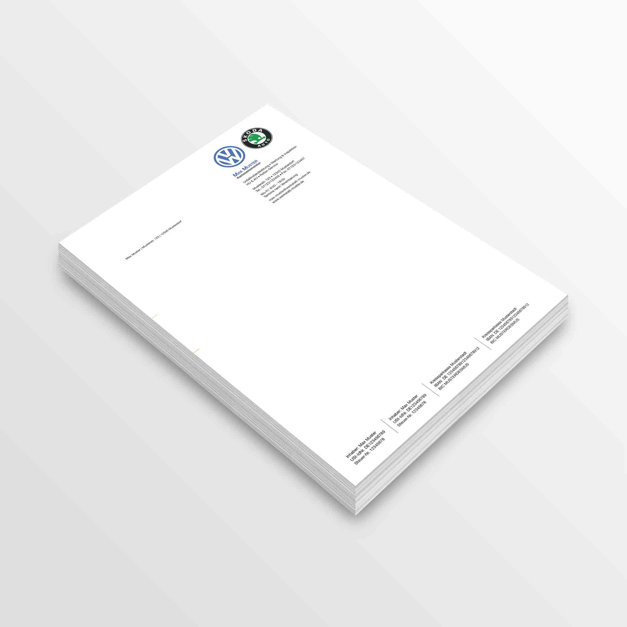 Briefpapier - Briefbögen Variante 6