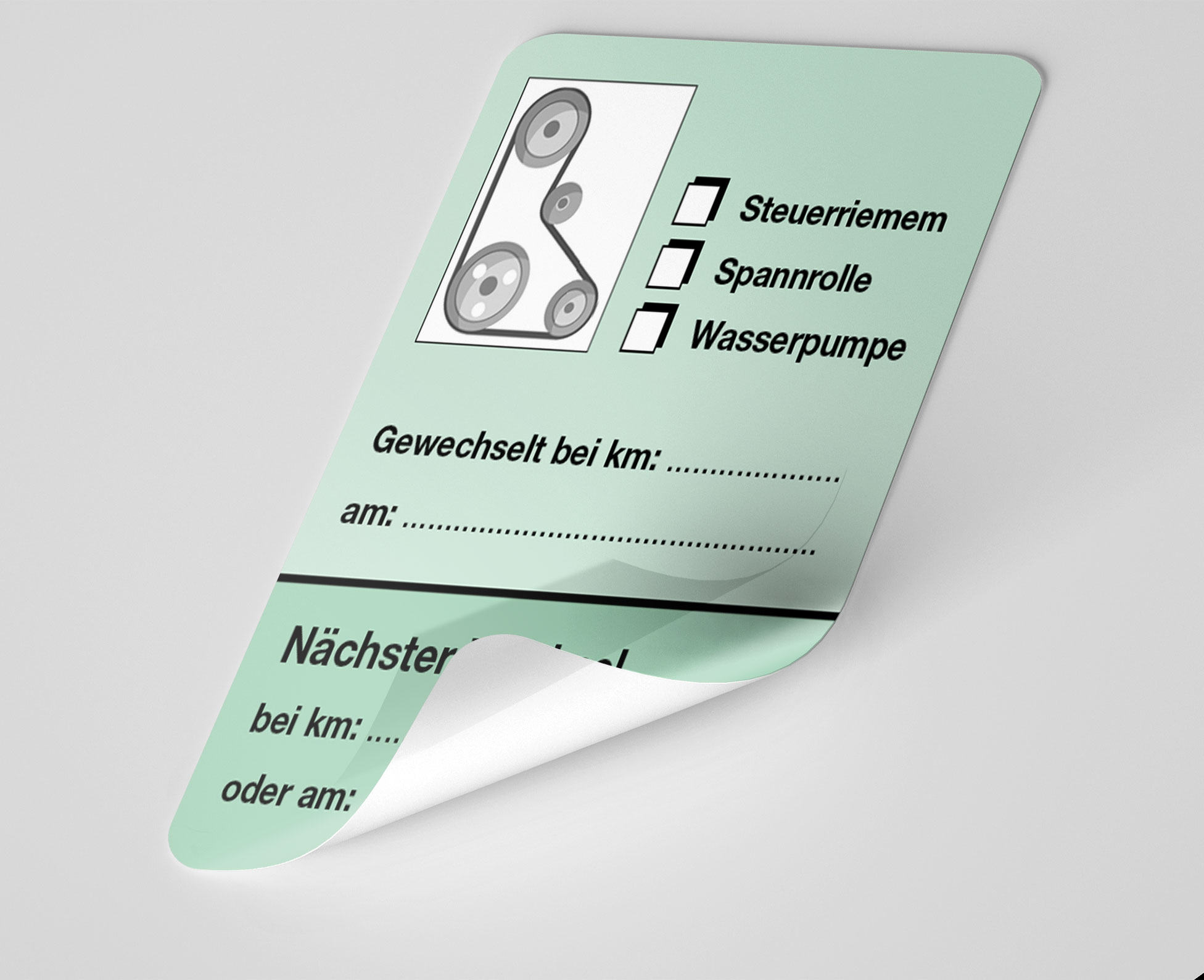 KFZ-Zahnriemen-Steuerriemen-Aufkleber Grün