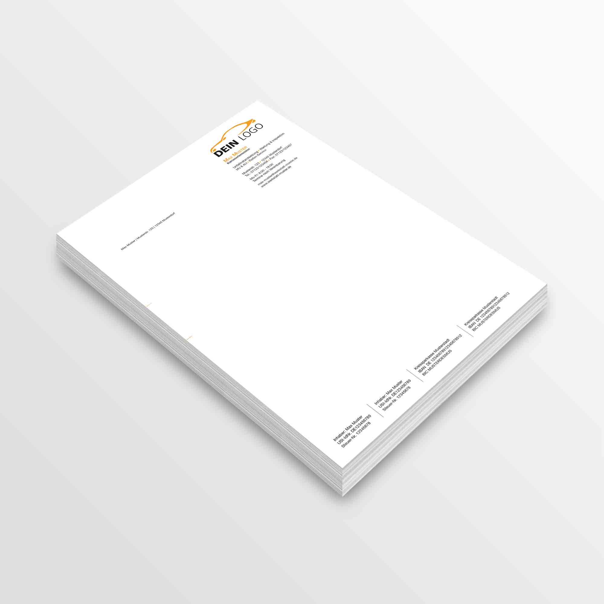 Briefpapier - Briefbögen Variante 4