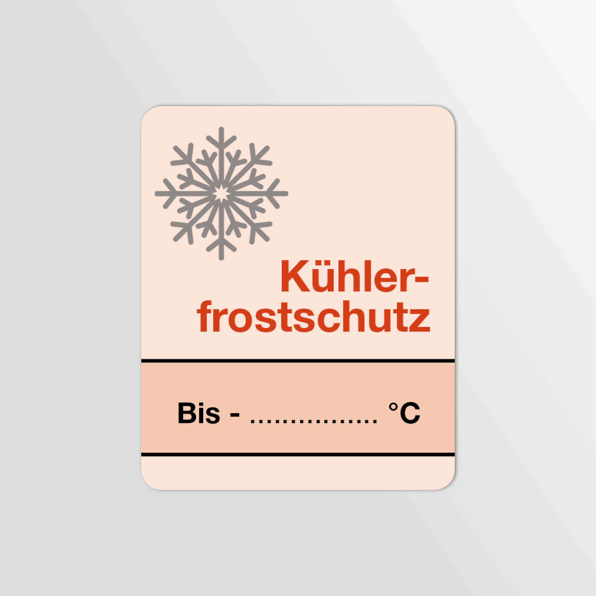 KFZ-Ku¨hlerfrostschutz-Aufkleber Rot 150 Stück Blanko